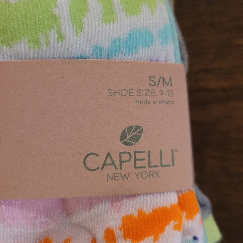 CAPELLI 20 Pair Multicolor/Print No Show Socks Size S/M